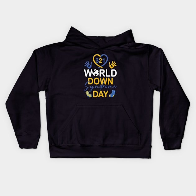 Kids World Down Syndrome Day Awareness Socks Kids Hoodie by Manut WongTuo